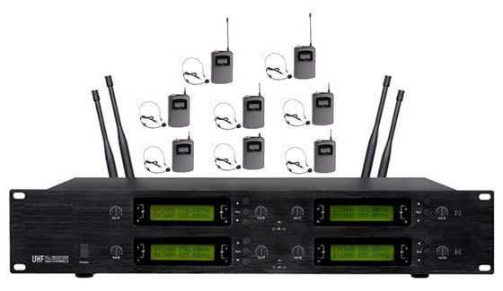 8 Kanal UHFdrahtloses Mikrofon-System LCD