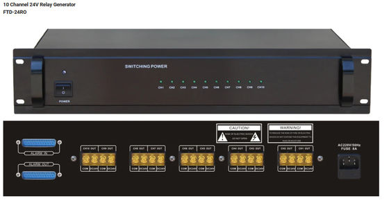 allgemeine Lautsprecheranlage 10 Relais-Generator-Beschallungsanlage Kanal-24V