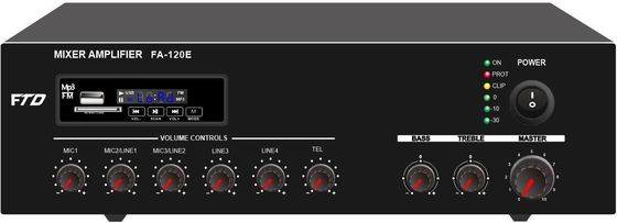 Beschallungsanlage-Verstärker 120W AC230V mit MP3 Sd BT FM