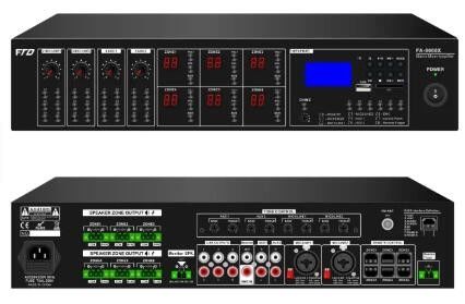 Neues angekommenes 19&quot; Matrix-Mischer-Verstärker der Gestell-Größen-6*120W mit USB/SD/FM/BT